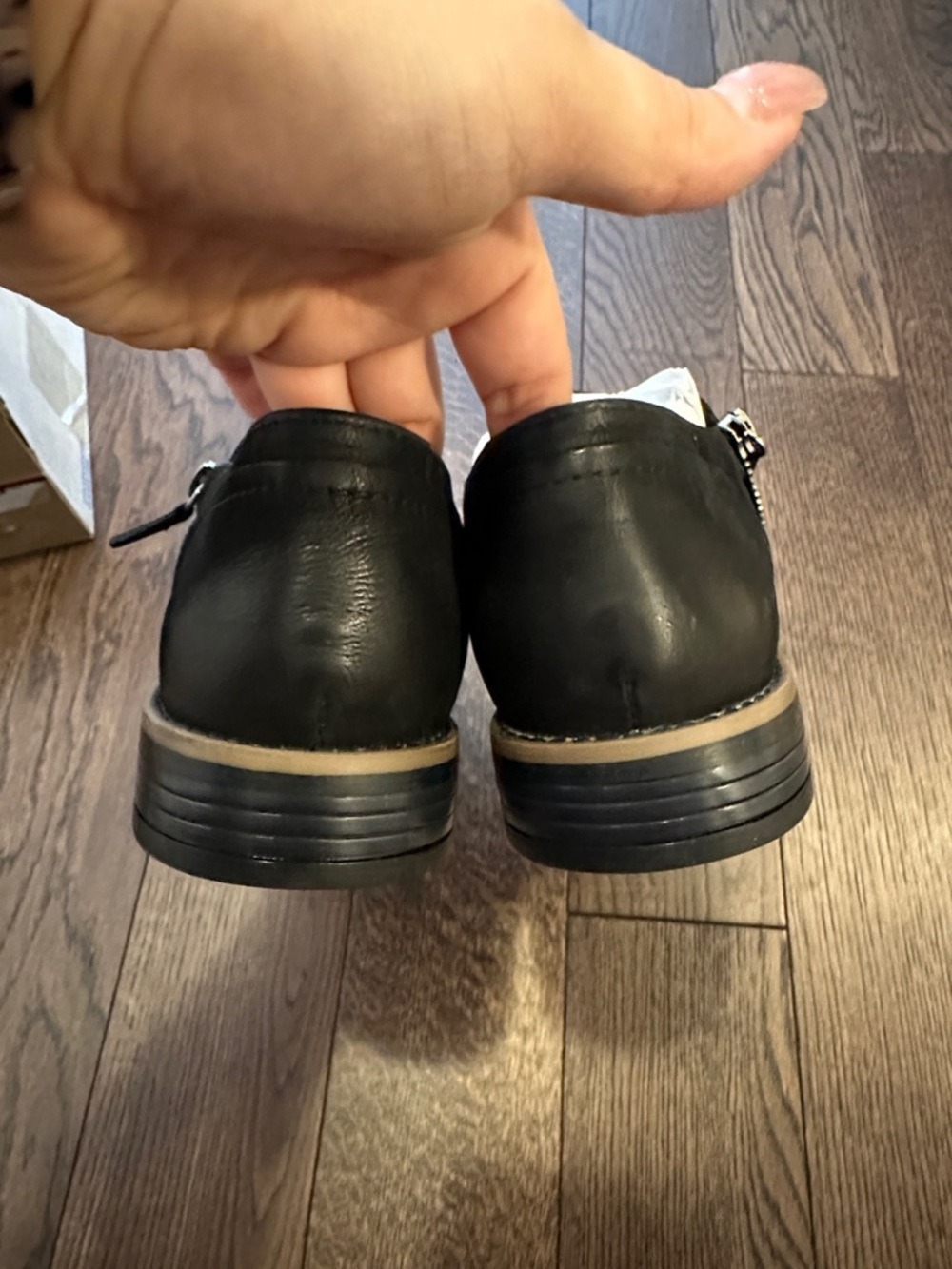 Clarks Camzin Pace Wide Width Black Leather Nubuck Shoes Ankle Booties - Picture 14 of 14